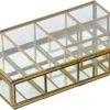 キーストーン(Key Stone) Collection Partition Rectangular Glass Case, W23×D13.7×H5cm, Brass -Amazon Store 41OXCn3gPtL