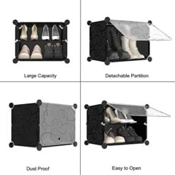 BASTUO Shoe Rack Organizer 48 Pairs Portable Shoe Storage Shelf Cabinet Narrow Standing Stackable Space Saver For Closet, Entryway, Hallway, Stand Expandable For Heels, Boots, Slippers, Black 11 BASTUO Shoe Rack Organizer 48 Pairs Portable Shoe Storage Shelf Cabinet Narrow Standing Stackable Space Saver For Closet, Entryway, Hallway, Stand Expandable For Heels, Boots, Slippers, Black -Amazon Store 41OZL9T81VL