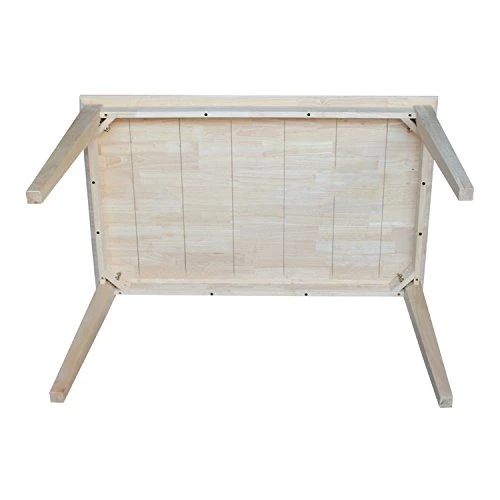 International Concepts Table Top Solid With Wood Standard Height Shaker Legs, 30 By 48-Inch, Unfinished 4 International Concepts Table Top Solid With Wood Standard Height Shaker Legs, 30 By 48-Inch, Unfinished - Image 2
