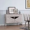 Pilaster Designs Indoor Home Decorative Furniture Figaro Buffet Server Cabinet With Storage Drawers, Wash Gray Wood -Amazon Store 41Or2Gh9tDL