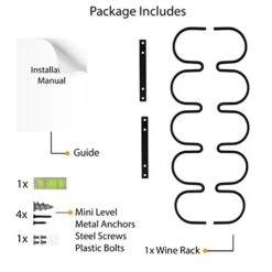 Wallniture Dijon Wine Rack For Kitchen Organization And Storage, Under Cabinet Organizer For 5 Liquor Or Wine Bottles, Metal Black 13 Wallniture Dijon Wine Rack For Kitchen Organization And Storage, Under Cabinet Organizer For 5 Liquor Or Wine Bottles, Metal Black -Amazon Store 41OrR8657FL