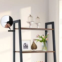 Babion Ladder Shelf, 4-Tier Ladder Bookshelf With Storage Cabinet, Rustic Brown Bookcase With Shelves, Storage Rack Plant Stand For Home, Bedroom, Office, 24 X 16 X 67.5 Inch (Wooden Doors) -Amazon Store 41OwYjQwfHL