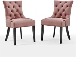 Modway Regent Tufted Performance Velvet Dining Side Chairs - Set Of 2, Teal -Amazon Store 41OyrCTNsNL. AC