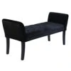 Armen Living Chatham Bench In Black Velvet And Black Wood Finish 1 Armen Living Chatham Bench In Black Velvet And Black Wood Finish -Amazon Store 41P1ffQanrL