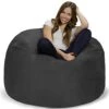 Chill Sack Bean Bag Chair: Giant 4' Memory Foam Furniture Bean Bag - Big Sofa With Soft Micro Fiber Cover - Charcoal -Amazon Store 41PjuW3sFeL