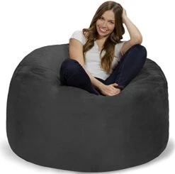 Chill Sack Bean Bag Chair: Giant 4' Memory Foam Furniture Bean Bag - Big Sofa With Soft Micro Fiber Cover - Charcoal -Amazon Store 41PjuW3sFeL. AC