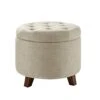Amazon Basics Upholstered Tufted Storage Ottoman Footstool, 20"H, Burlap Beige -Amazon Store 41Pp8nSbWgL