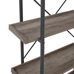 Walker Edison Urban Metal 5-Shelf Bookcase, 68" H, Gray Wash -Amazon Store 41Q0JywK4IL