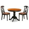 East West Furniture ANKE3-BLK-LC Dining Room Table Set, 3-Pieces 1 East West Furniture ANKE3-BLK-LC Dining Room Table Set, 3-Pieces -Amazon Store 41Q0u3J8l0L