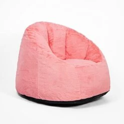 N&V Medium Bean Bag Chair, Adult Size Bean Bag Sack, Foam Filling, Includes Removable And Machine Washable Cover, 37in, Soft Faux Fur (Blue) -Amazon Store 41QEh7gLixL. AC