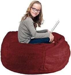 SOXOCE Bean Bag Cover, 6ft, PV Velvet Brown RoundBean Bag Chairs (No Filler) - Comfy Big Bean Bag Chair Covers For Kids, Teens, & Adults - Cover ONLY -Amazon Store 41QFUY85l4L. AC