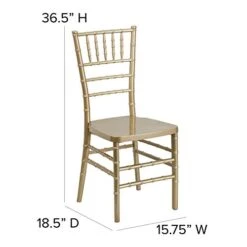 Flash Furniture 2 Pack HERCULES PREMIUM Series Gold Resin Stacking Chiavari Chair -Amazon Store 41QHEd1A2IL