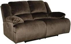 Signature Design By Ashley Clonmel Contemporary Pull-Tab Reclining Love Seats, Manual Loveseat, Brown -Amazon Store 41QI4fFM88L. AC