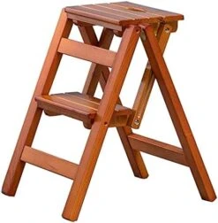 Portable Step Stoo - 2 Wood For Adult Folding Ladder 2 Tier Ladder-Shaped Plant Stand Display Rack Shelf (C) (A) -Amazon Store 41QJCHvsMOL. AC