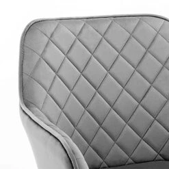 Duhome Velvet Accent Chair With Gold Legs, Upholstered Vanity Chair With Back Leisure Armchair For Living Room Bedroom Dining Room Grey -Amazon Store 41QSK3SspKS