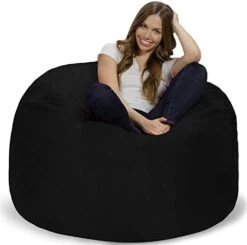 Chill Sack Bean Bag Chair: Giant 4' Memory Foam Furniture Bean Bag - Big Sofa With Soft Micro Fiber Cover - Charcoal -Amazon Store 41QU97dncQL. AC