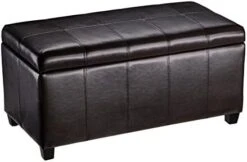 FIRST HILL FHW Marion Rectangular Storage Ottoman, Russet Brown -Amazon Store 41QVy8pZnL. AC