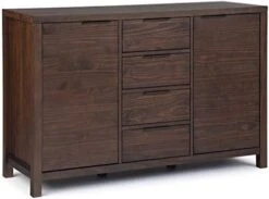 SIMPLIHOME Hollander Solid Pine Wood 54 Inch Contemporary Modern Sideboard Buffet And Wine Rack In Warm Walnut Brown Features 2 Doors, 4 Drawers And 2 Cabinets With Large Storage Spaces 13 SIMPLIHOME Hollander Solid Pine Wood 54 Inch Contemporary Modern Sideboard Buffet And Wine Rack In Warm Walnut Brown Features 2 Doors, 4 Drawers And 2 Cabinets With Large Storage Spaces -Amazon Store 41QYw9FlWYL. AC
