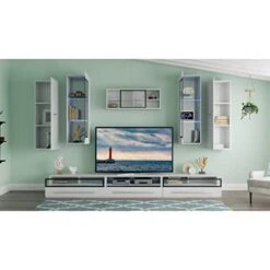 GENERIC Fever Center White Modern Contemporary MDF Lacquer Glass Doors 9 GENERIC Fever Center White Modern Contemporary MDF Lacquer Glass Doors -Amazon Store 41QctlGN04L