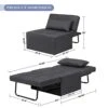 Saemoza Sofa Bed, Ottoman Bed 4 In 1 Multi Function Folding Sleeper Sofa, Breathable Linen Convertible Chair Adjustable Backrest Sleeper Chair For Living Room/Small Apartment, Deep Grey -Amazon Store 41QfBc8LExL