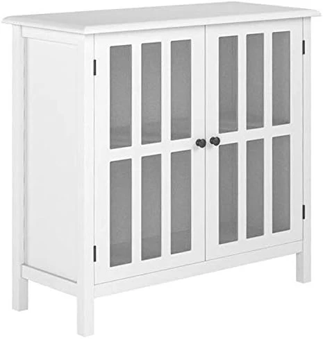 Tangkula Sideboard Buffet Storage Cabinet, Kitchen Storage Cabinet With 2 Glass Doors, Liquor Cabinet For Home Kitchen Dining Room, Cupboard Console Table, Curio Cabinet (Grey) 9 Tangkula Sideboard Buffet Storage Cabinet, Kitchen Storage Cabinet With 2 Glass Doors, Liquor Cabinet For Home Kitchen Dining Room, Cupboard Console Table, Curio Cabinet (Grey) - Image 7