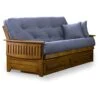 Brentwood Tray Arm Full Size Wood Futon Frame And Storage Drawers - Heritage Finish -Amazon Store 41QwWnwWzzL