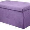 Sorbus Storage Ottoman Bench – Collapsible/Folding Bench Chest With Cover – Perfect Toy And Shoe Chest, Hope Chest, Pouffe Ottoman, Seat, Foot Rest, – Contemporary Faux Suede (Purple) -Amazon Store 41QyYxflyJL
