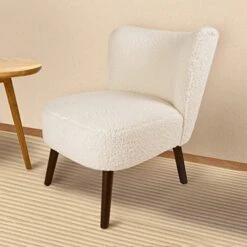 Artos Modern Velvet Upholstered Dining Chair With Metal Legs For Home Kitchen Bedroom Living Room (White) -Amazon Store 41Qz0g7DKWL