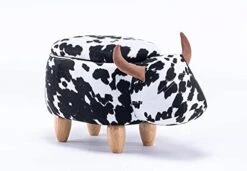 Home 2 Office Cow Ottoman For Kids' Bedroom, Playroom, Nursery, And Living Room, Animal Ottoman With Storage, Footstool For Kids, Black/White -Amazon Store 41R16tV0QpL