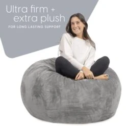 Milliard Big Ultra Supportive Stuffed Bean Bag Chair Couch For Adults And Kids Filled With Shredded Foam (Grey) -Amazon Store 41REQdIP2sL