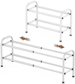 Gonfoam 3-Tier Expandable Shoe Rack,Adjustable Shoe Shelf Storage Organizer Heavy Duty Metal Free Standing Shoe Rack For Entryway Closet Doorway (Black) 22 Gonfoam 3-Tier Expandable Shoe Rack,Adjustable Shoe Shelf Storage Organizer Heavy Duty Metal Free Standing Shoe Rack For Entryway Closet Doorway (Black) -Amazon Store 41RH5GywsfL. AC