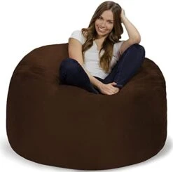 Chill Sack Bean Bag Chair: Giant 4' Memory Foam Furniture Bean Bag - Big Sofa With Soft Micro Fiber Cover - Charcoal -Amazon Store 41RM7IuXzeL. AC
