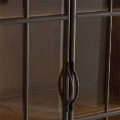 Crestview Collection Darlington 2 Glass Door Brown Wood And Metal Curio Cabinet -Amazon Store 41RQRmvEkEL