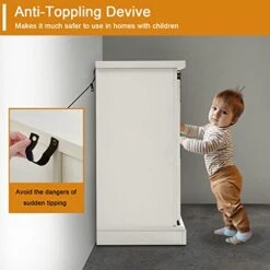 Okvnbjk Buffet Cabinet With Storage, Farmhouse Coffee Bar Cabinet, 32in Sideboard Accent Cabinet With Sliding Barn Door, Buffets & Sideboards For Kitchen Living Room (White) -Amazon Store 41RTrB5DxRL