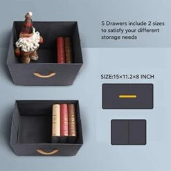 ROMOON Dresser Organizer With 6 Drawers, Fabric Storage Dresser Tower For Bedroom, Hallway, Entryway, Closets - Dark Grey -Amazon Store 41Rm4G3ZhnL