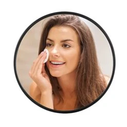 SANY DAYO HOME Round Mirror 30 Inch Real Glass Wall Mount Large Black Metal Frame Circle Mirror For Bathroom, Living Room, Bedroom, Nursery