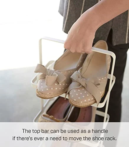 Yamazaki Home Shoe Rack, Tall, White 6 Yamazaki Home Shoe Rack, Tall, White - Image 4