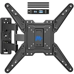 Mounting Dream Full Motion TV Wall Mount Bracket For 26-55 Inch TVs, Swivel TV Wall Mount Bracket With TV Center Design & Extend 16.7 Inch, Up To VESA 400x400mm And 77LBS