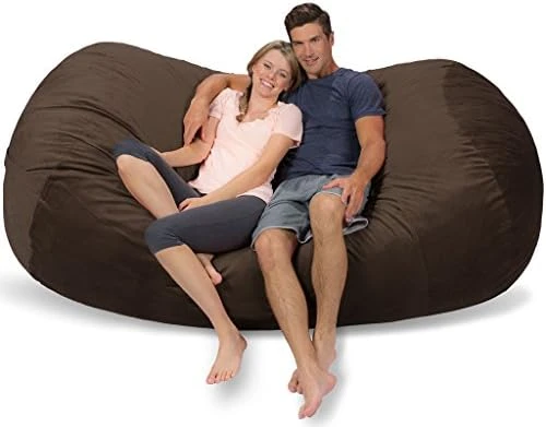 Comfy Sacks Memory Foam Bean Bag Chair, Black Furry 14 Comfy Sacks Memory Foam Bean Bag Chair, Black Furry - Image 12