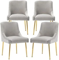 ZHENGHAO Velvet Dining Chairs Set Of 6, Modern Accent Kitchen Chairs With Gold Legs Upholstered Guest Chairs For Living Room/Kitchen/Restaurant, White 25 ZHENGHAO Velvet Dining Chairs Set Of 6, Modern Accent Kitchen Chairs With Gold Legs Upholstered Guest Chairs For Living Room/Kitchen/Restaurant, White -Amazon Store 41S0EkTUv9L. AC