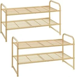 Simple Trending 2-Pack 2-Tier Stackable Shoe Rack, Metal Shoe Shelf Storage Organizer, Black 12 Simple Trending 2-Pack 2-Tier Stackable Shoe Rack, Metal Shoe Shelf Storage Organizer, Black -Amazon Store 41S0XTtmHL. AC