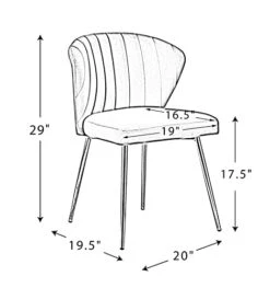 Velvet Dining Chairs Set Of 2, Modern Upholstered Side Chair With Golden Legs, Small Cute Armless Accent Chair For Living Room, Kitchen, Bedroom, Beauty Room/Ivory, 2-Pack -Amazon Store 41S2sT6ICEL