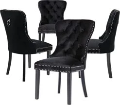 Chairus Dining Chairs Set Of 2 With Tufted High Back, Velvet Upholstered Dining Room Chairs Modern Elegant Nailhead Trim Ring Pull - Ivory 2PCS 26 Chairus Dining Chairs Set Of 2 With Tufted High Back, Velvet Upholstered Dining Room Chairs Modern Elegant Nailhead Trim Ring Pull - Ivory 2PCS -Amazon Store 41S6X6Gc9L. AC