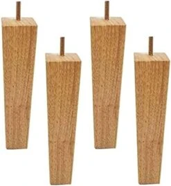 BOCNYC Furniture Legs，4Pcs Woodenniture Feets Natural Solid Wood Reliable Legs M8 Cabinets With Anti-Slip Mats For Sofa Chair Tea Table, Straight/5Cm/2.0In,12cm/4.7in -Amazon Store 41SBqRZ18eL. AC