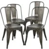 Metal Dining Chairs Indoor-Outdoor Stackable Chic Restaurant Side Bistro Chair Set Of 4, 18 Inch Seat Height, 330LBS Weight Capacity Cafe Tolix Kitchen Farmhouse Pub Trattoria Industrial Bar Chairs 1 Metal Dining Chairs Indoor-Outdoor Stackable Chic Restaurant Side Bistro Chair Set Of 4, 18 Inch Seat Height, 330LBS Weight Capacity Cafe Tolix Kitchen Farmhouse Pub Trattoria Industrial Bar Chairs -Amazon Store 41SDn7HQ4xL