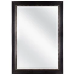 MCS 24x36 Inch Sloped Mirror, 29.5x41.5 Inch Overall Size, Dark Walnut (20569)