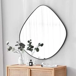 BIKARSOUL Irregular Wall Mirror Matel Matte Black Framed Wall Mirror For Living Room Bedroom Bathroom Entryway Wall Decor 27.8"*28.2" BKS-JIN444-HEI70 -Amazon Store 41SFhKoRL2L. AC 1
