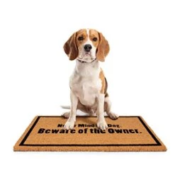 Beware Of Owner Coir Doormat - 18 X 30 Inch - Funny Door Mat - Standard Welcome Mat With Black Border And Natural Fade - Vinyl Backed - Indoor Outdoor - Front Door Entryway Mats -Amazon Store 41SG0aqFv4L
