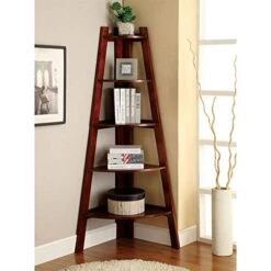 Furniture Of America Lyss Ladder Shelf, Cherry
