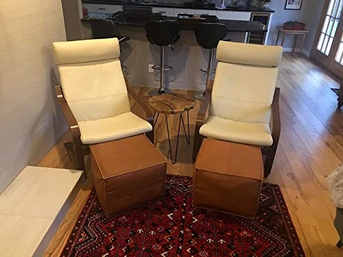 MARRAKESH STYLE Comfortable Leather Ottoman Pouf - Handmade Unstuffed Moroccan Pouf Cover - Square Pouf & Foot Rest Ottoman - Perfect For Living Rooms Bedrooms & Kids Room - Square Brown 3 MARRAKESH STYLE Comfortable Leather Ottoman Pouf - Handmade Unstuffed Moroccan Pouf Cover - Square Pouf & Foot Rest Ottoman - Perfect For Living Rooms Bedrooms & Kids Room - Square Brown